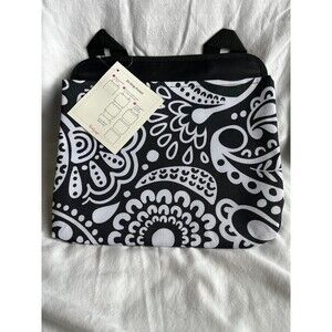 NEW Thirty One Oh Snap Pocket Hanging Organizing Pouch Taupe Playful Parade